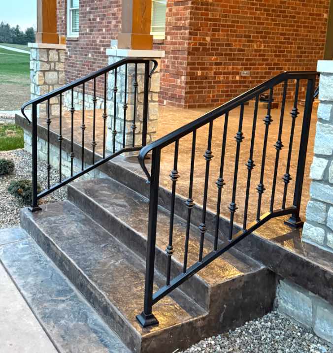 types of handrails for outdoor steps